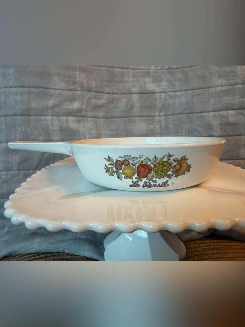 Vintage CorningWare “Le Persil”  Spice of Life Skillet Pan P-83-B 6 1/2" w/o Lid